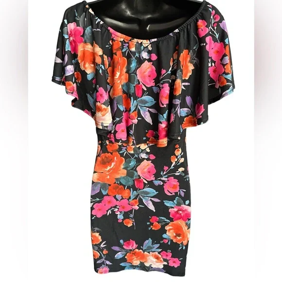 CLUB L London Colorful Floral Bodycon Dress - Picture 6 of 6